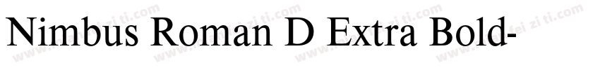 Nimbus Roman D Extra Bold字体转换